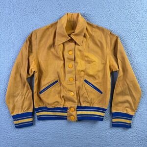 VTG 50s C And S Sporting Goods Varsity Letterman Bomber Jacket Unlined Small